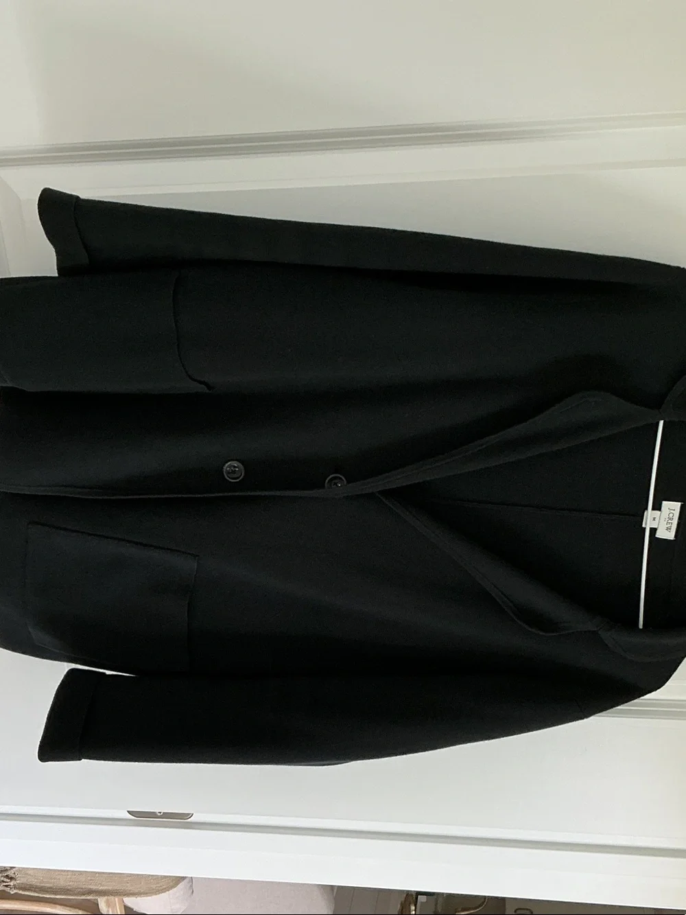 J. Crew Black Classic Knit blazer with Classic Button Front